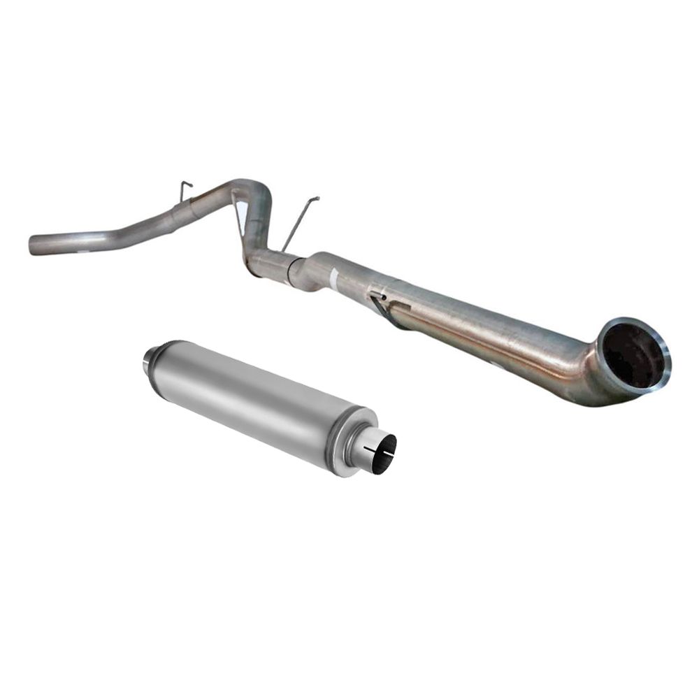 Ram Cummins 6.7L Downpipe Back Exhaust System (2019-2024) , - - 4 Inches w/ Muffler