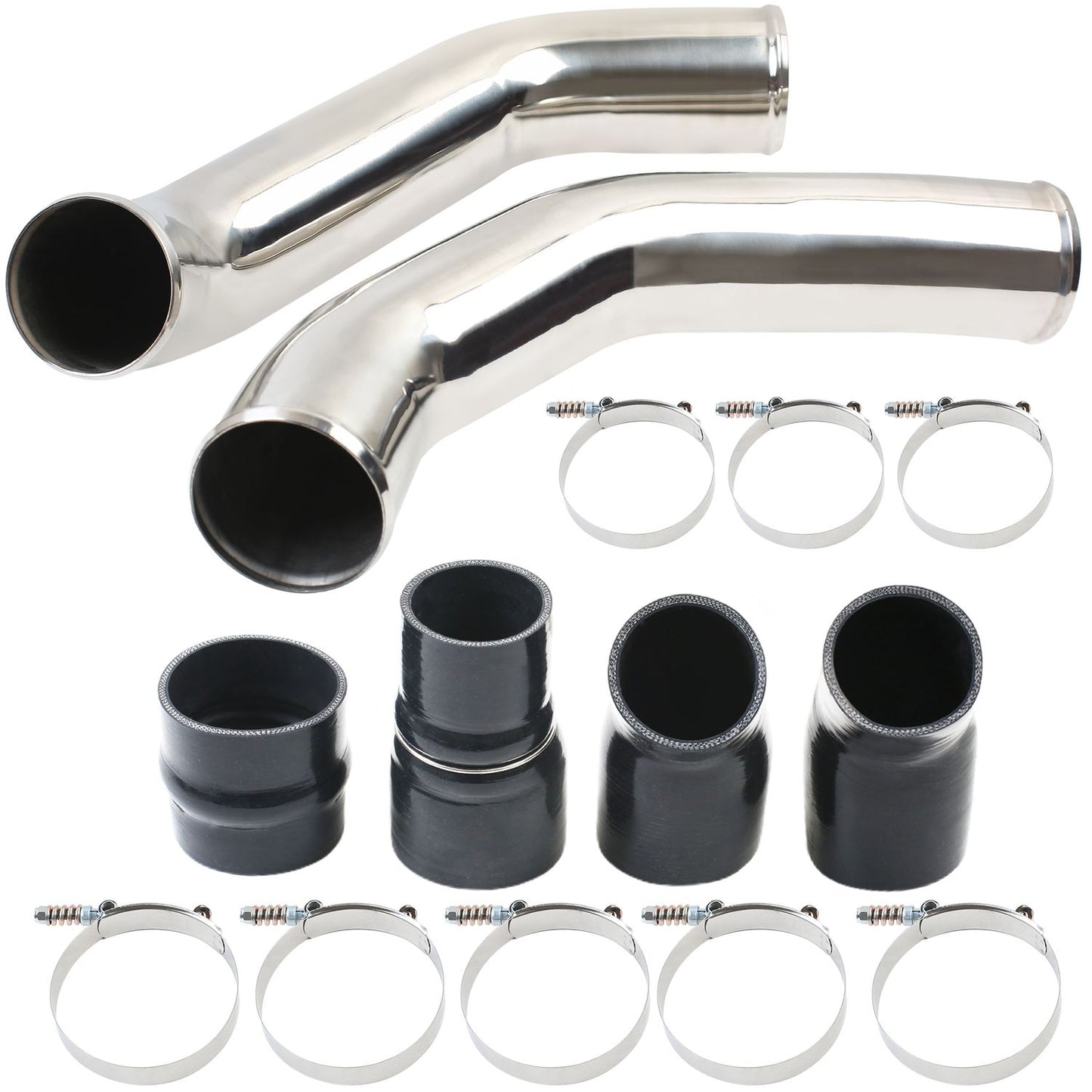 Intercooler Pipe & Boot Kit For 13-18 Dodge Ram 6.7L Cummins Diesel White